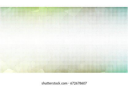 Light Green vector modern geometrical circle abstract background. Dotted texture template. Geometric pattern in halftone style with gradient. 