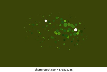 Light Green vector modern geometrical circle abstract background. Dotted texture template. Geometric pattern in halftone style with gradient. 