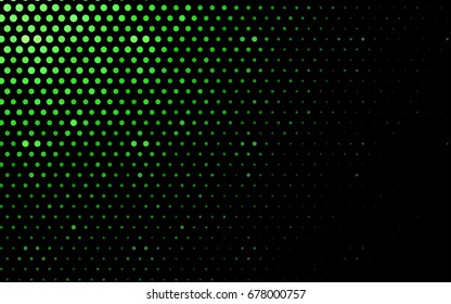 Light Green vector modern geometrical circle abstract background. Dotted texture template. Geometric pattern in halftone style with gradient. 