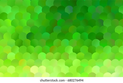 Light Green vector modern geometrical circle abstract background. Dotted texture template. Geometric pattern in halftone style with gradient. 