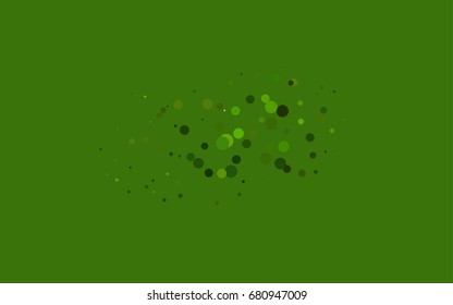 Light Green vector modern geometrical circle abstract background. Dotted texture template. Geometric pattern in halftone style with gradient. 