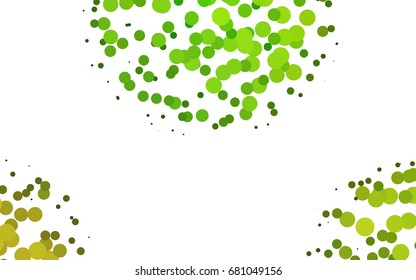 Light Green vector modern geometrical circle abstract background. Dotted texture template. Geometric pattern in halftone style with gradient. 
