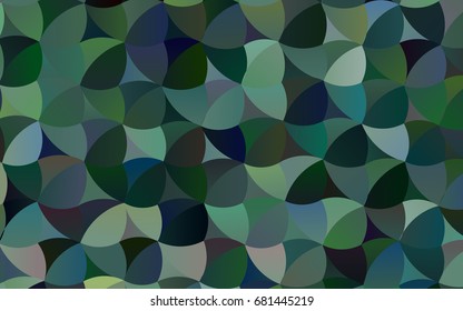 Light Green vector modern geometrical circle abstract background. Dotted texture template. Geometric pattern in halftone style with gradient. 