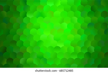 Light Green vector modern geometrical circle abstract background. Dotted texture template. Geometric pattern in halftone style with gradient. 