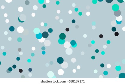 Light Green vector modern geometrical circle abstract background. Dotted texture template. Geometric pattern in halftone style with gradient. 