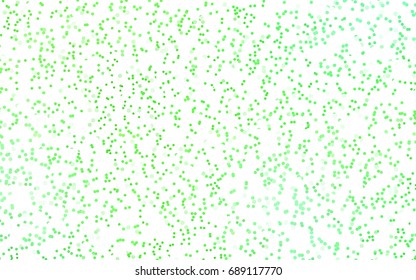 Light Green vector modern geometrical circle abstract background. Dotted texture template. Geometric pattern in halftone style with gradient. 