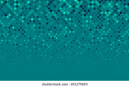 Light Green vector modern geometrical circle abstract background. Dotted texture template. Geometric pattern in halftone style with gradient. 