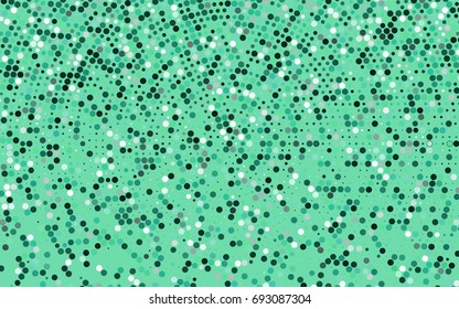 Light Green vector modern geometrical circle abstract background. Dotted texture template. Geometric pattern in halftone style with gradient. 