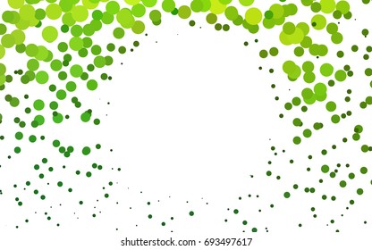 Light Green vector modern geometrical circle abstract background. Dotted texture template. Geometric pattern in halftone style with gradient. 