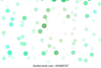 Light Green vector modern geometrical circle abstract background. Dotted texture template. Geometric pattern in halftone style with gradient. 