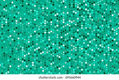 Light Green vector modern geometrical circle abstract background. Dotted texture template. Geometric pattern in halftone style with gradient. 