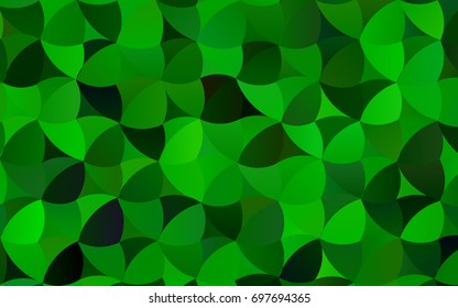 Light Green vector modern geometrical circle abstract background. Dotted texture template. Geometric pattern in halftone style with gradient. 