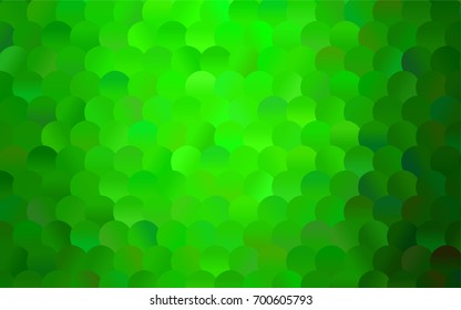 Light Green vector modern geometrical circle abstract background. Dotted texture template. Geometric pattern in halftone style with gradient. 