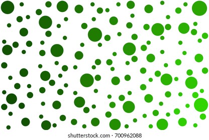 Light Green vector modern geometrical circle abstract background. Dotted texture template. Geometric pattern in halftone style with gradient. 