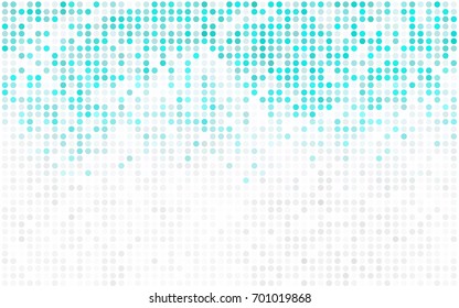 Light Green vector modern geometrical circle abstract background. Dotted texture template. Geometric pattern in halftone style with gradient. 