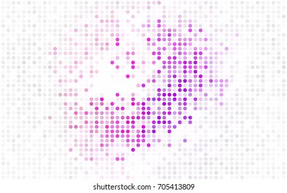 Light Green vector modern geometrical circle abstract background. Dotted texture template. Geometric pattern in halftone style with gradient. 