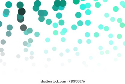 Light Green vector modern geometrical circle abstract background. Dotted texture template. Geometric pattern in halftone style with gradient. 