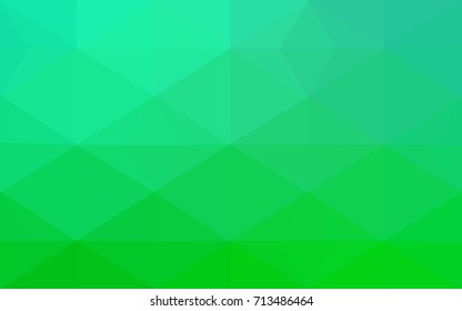 Light Green vector modern geometrical abstract background. Texture, new background. Geometric background in Origami style with gradient. 