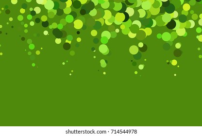 Light Green vector modern geometrical circle abstract background. Dotted texture template. Geometric pattern in halftone style with gradient. 