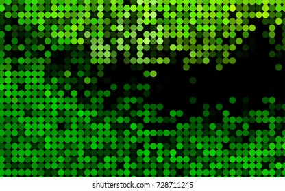 Light Green vector modern geometrical circle abstract background. Dotted texture template. Geometric pattern in halftone style with gradient. 