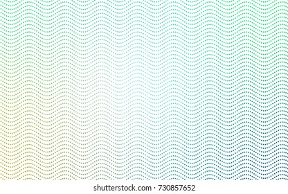 Light Green vector modern geometrical circle abstract background. Dotted texture template. Geometric pattern in halftone style with gradient. 