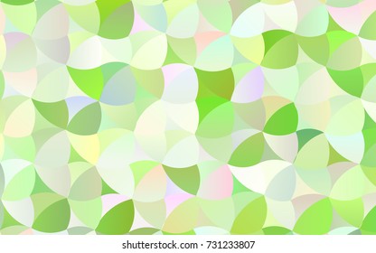 Light Green vector modern geometrical circle abstract background. Dotted texture template. Geometric pattern in halftone style with gradient. 