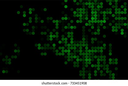 Light Green vector modern geometrical circle abstract background. Dotted texture template. Geometric pattern in halftone style with gradient. 