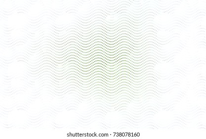 Light Green vector modern geometrical circle abstract background. Dotted texture template. Geometric pattern in halftone style with gradient. 