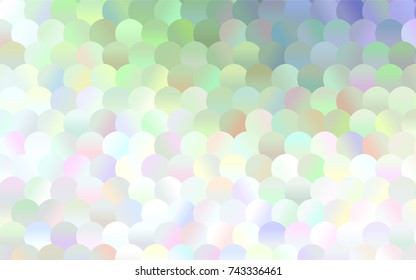 Light Green vector modern geometrical circle abstract background. Dotted texture template. Geometric pattern in halftone style with gradient. 