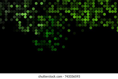 Light Green vector modern geometrical circle abstract background. Dotted texture template. Geometric pattern in halftone style with gradient. 