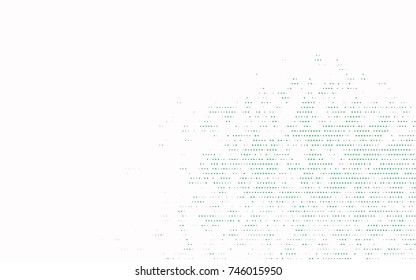 Light Green vector modern geometrical circle abstract background. Dotted texture template. Geometric pattern in halftone style with gradient. 