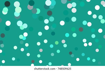 Light Green vector modern geometrical circle abstract background. Dotted texture template. Geometric pattern in halftone style with gradient. 