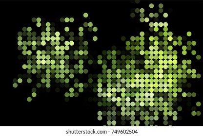 Light Green vector modern geometrical circle abstract background. Dotted texture template. Geometric pattern in halftone style with gradient. 