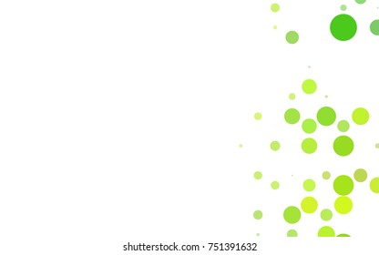 Light Green vector modern geometrical circle abstract background. Dotted texture template. Geometric pattern in halftone style with gradient. 