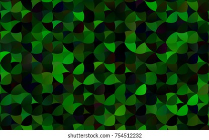 Light Green vector modern geometrical circle abstract background. Dotted texture template. Geometric pattern in halftone style with gradient. 