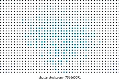 Light Green vector modern geometrical circle abstract background. Dotted texture template. Geometric pattern in halftone style with gradient. 