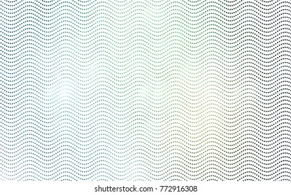Light Green vector modern geometrical circle abstract background. Dotted texture template. Geometric pattern in halftone style with gradient. 