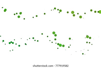 Light Green vector modern geometrical circle abstract background. Dotted texture template. Geometric pattern in halftone style with gradient. 