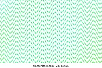 Light Green vector modern geometrical circle abstract background. Dotted texture template. Geometric pattern in halftone style with gradient. 
