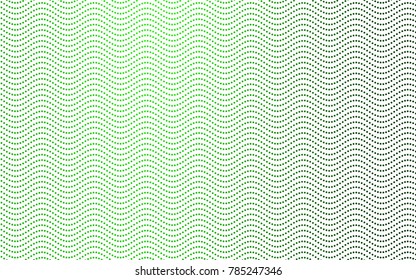 Light Green vector modern geometrical circle abstract background. Dotted texture template. Geometric pattern in halftone style with gradient. 