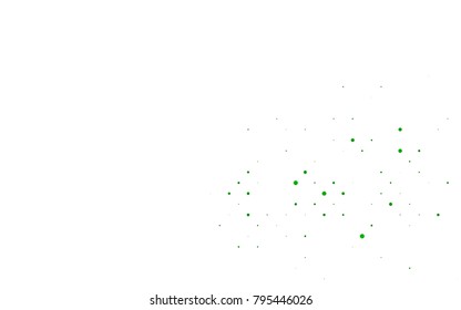 Light Green vector modern geometrical circle abstract background. Dotted texture template. Geometric pattern in halftone style with gradient. 