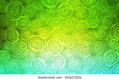 Light Green vector natural abstract pattern. Brand-new colored illustration in blurry style with roses. The pattern can be used for wallpapers and coloring books.