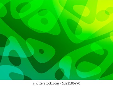 Light Green vector natural abstract template. A completely new color illustration in doodle style. The pattern can be used for heads of websites and designs.