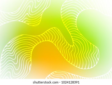 Light Green vector natural abstract background. Blurred decorative design in Indian style with lines. The template can be used as a background for cell phones.