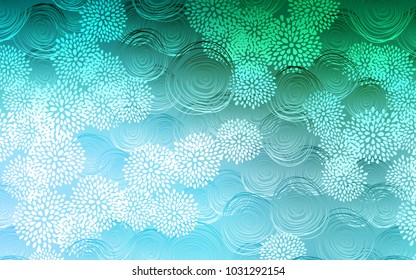 Light Green vector natural abstract background. Creative illustration in blurred style with flowers. A completely new design for your business.