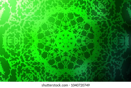 Light Green vector natural abstract background. An elegant bright illustration with lines drawn by child in Natural style. The pattern can be used for coloring books and pages for kids.