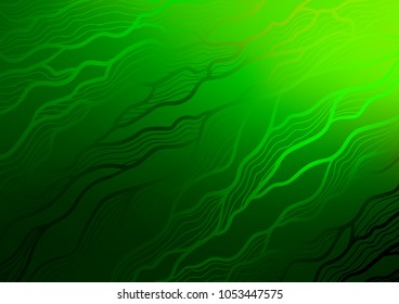 Light Green vector natural abstract template. Shining colored illustration with doodles in Zen tangle style. Brand-new style for your business design.