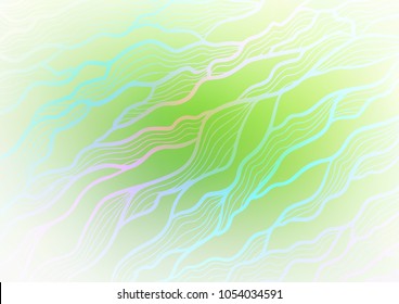Light Green vector natural abstract pattern. Glitter abstract illustration with doodles and Zen tangles. The pattern can be used for coloring books and pages for kids.