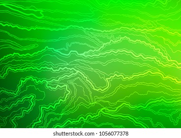 Light Green vector natural abstract pattern. Colorful abstract illustration with lines in Asian style. The pattern can be used for coloring books and pages for kids.