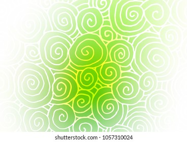 Light Green vector natural abstract texture. Colorful abstract illustration with lines in Asian style. A new texture for your design.